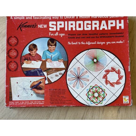 Vintage original 1967 Spirograph by Kenner #401 Original Box And Instructions - Picture 3 of 12